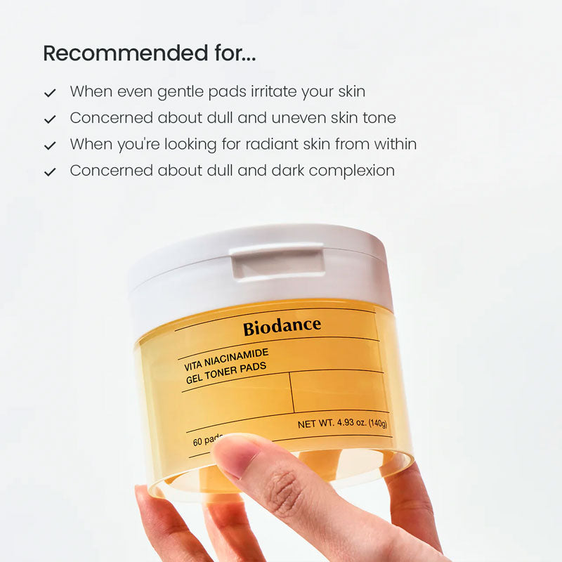 Biodance Vita Niacinamide Gel Toner Pad 140g / 60pads