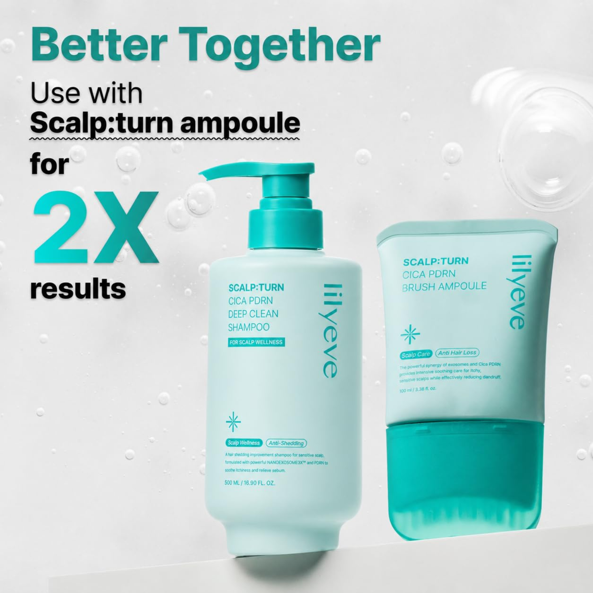 Lilyeve Scalp:Turn Cica PDRN Deep Clean Shampoo 500ml