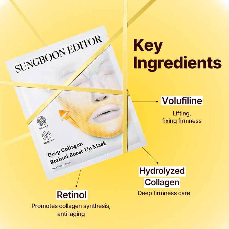 Sungboon Editor Deep Collagen Retinol Boost Up Mask Set 25g