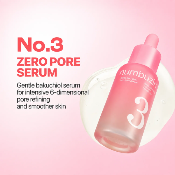 Numbuzin No.3 Bifida Bakuchiol Zero Pore Serum 30ml - PinknBlossom