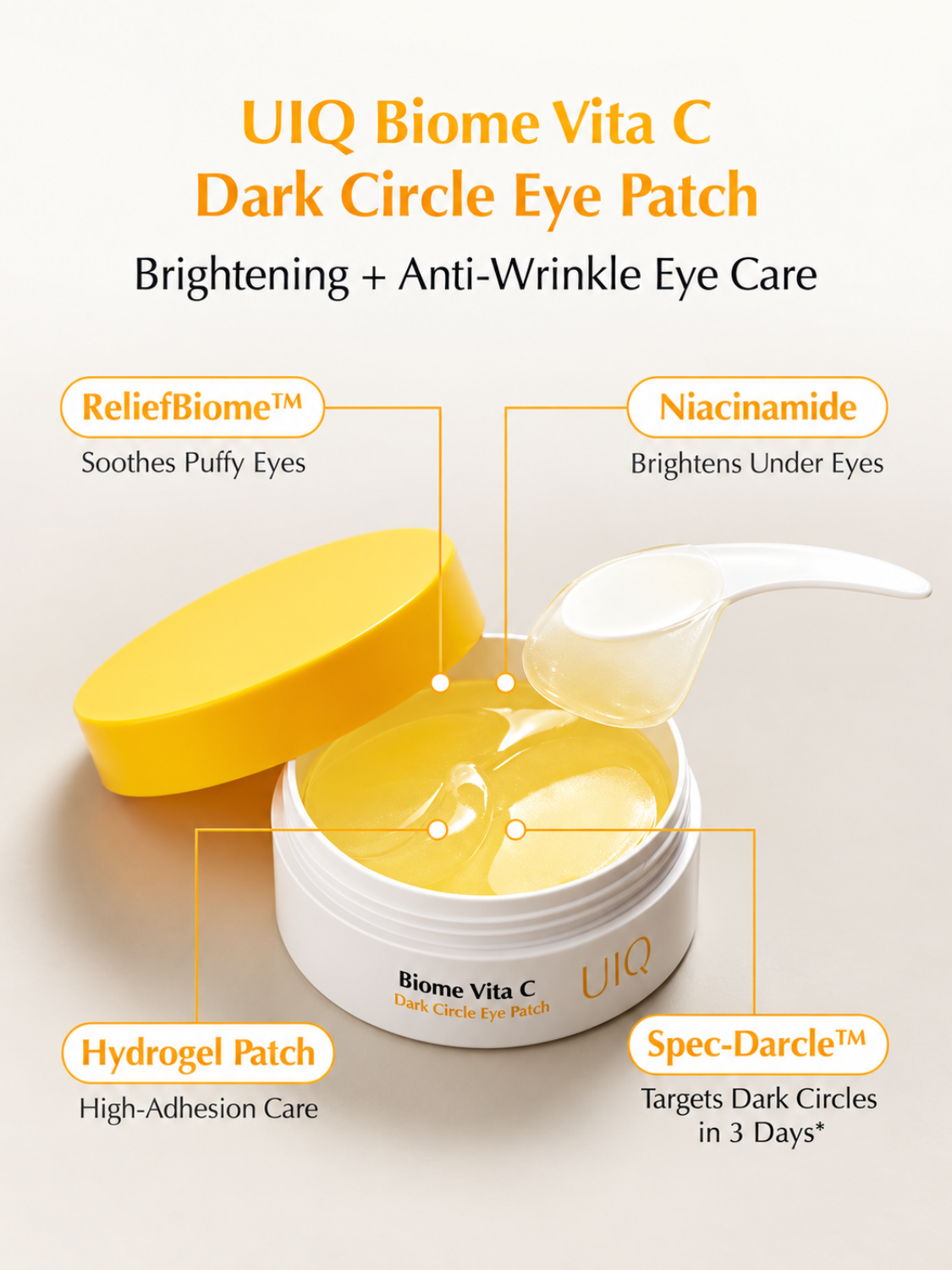 UIQ Biome Vita C Dark Circle Eye Patch 60ea / 85g - PinknBlossom