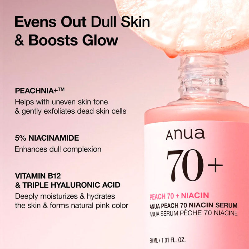 Anua Peach 70% Niacinamide Serum 30ml Anua