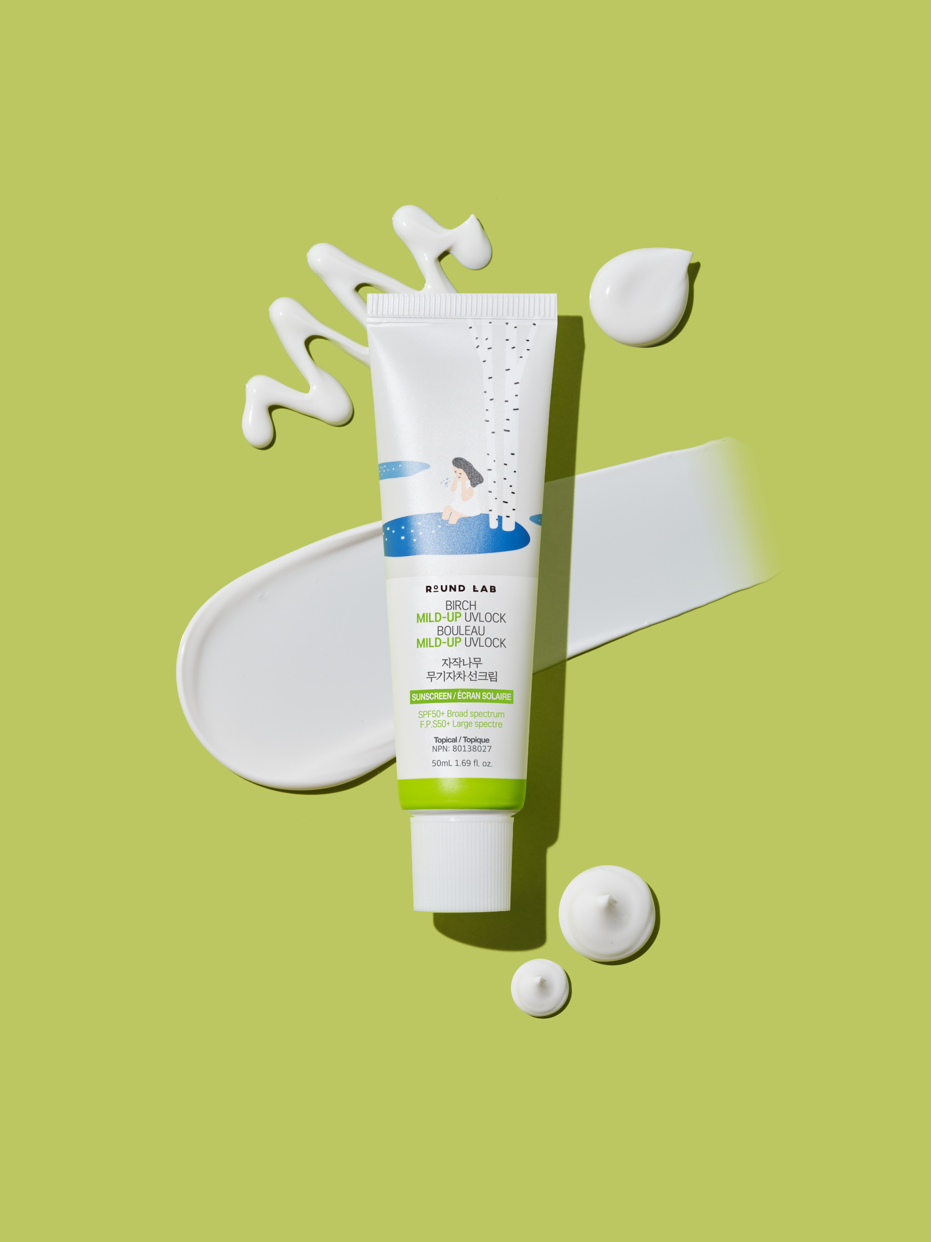 Round Lab Birch Mild-Up UVLOCK Sunscreen SPF50+50ml Round Lab
