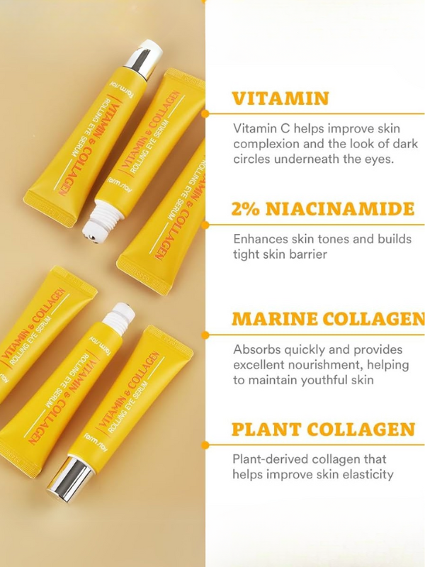 Farm stay Vitamin & Collagen Rolling Eye Serum 25ml