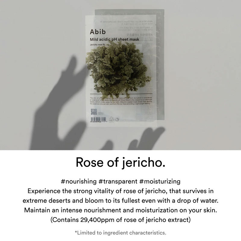 Abib Mild Acidic pH Sheet Mask #Jericho Rose 30ml ABIB