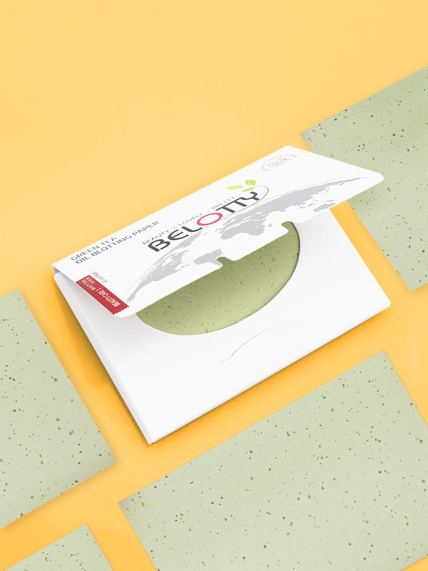 Belotty Oil Blotting Papers with Green Tea 100pcs Belotty