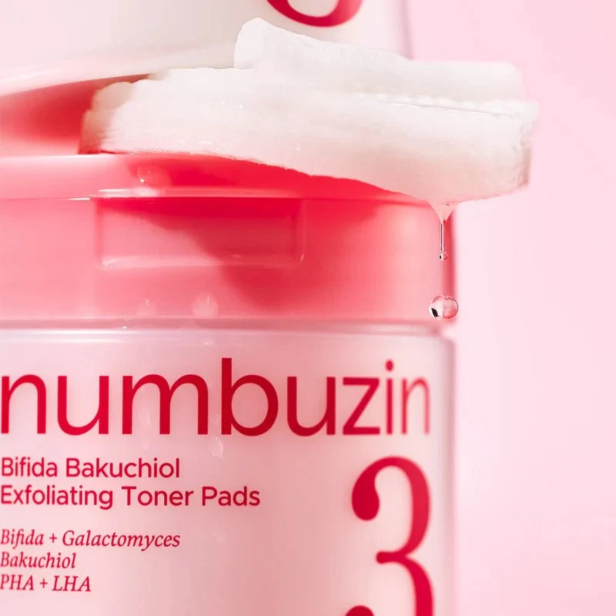 Numbuzin No.3 Bifida Bakuchiol Exfoliating Toner Pads 190ml / 70 pads - PinknBlossom