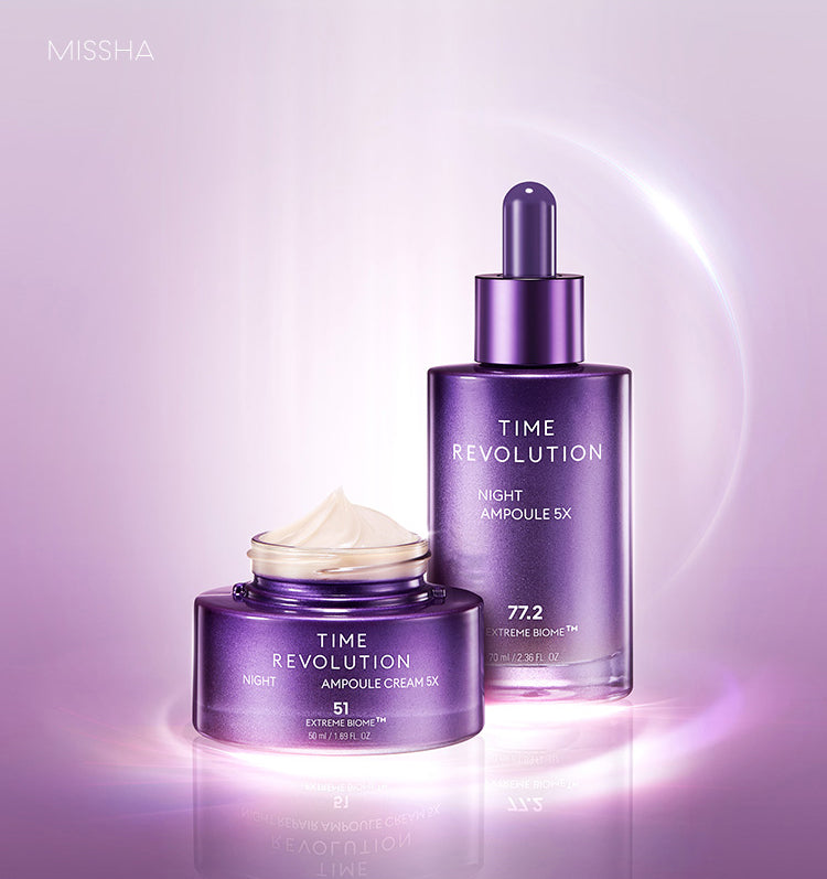 Free MISSHA Time Revolution Night Ampoule & Cream Duo Set N/A