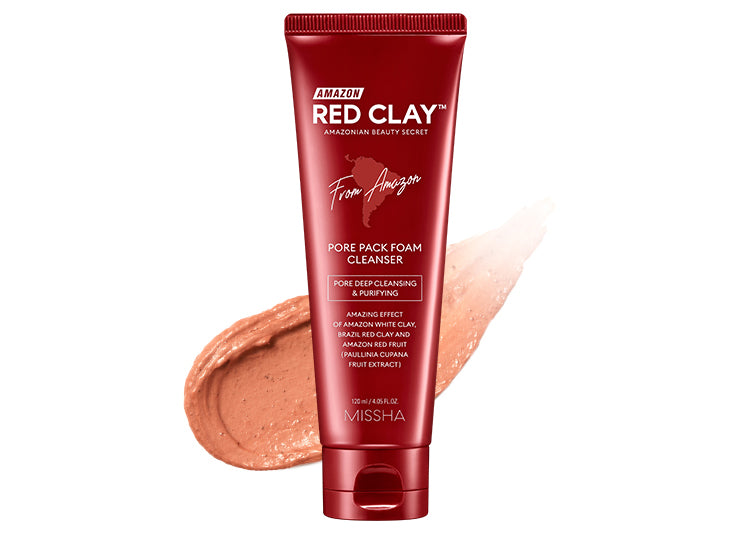 MISSHA Amazon Red Clay Pore Pack Foam Cleanser 120ml MISSHA