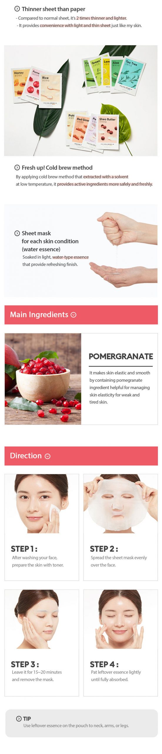 MISSHA Airy Fit Sheet Mask Pomegranate MISSHA