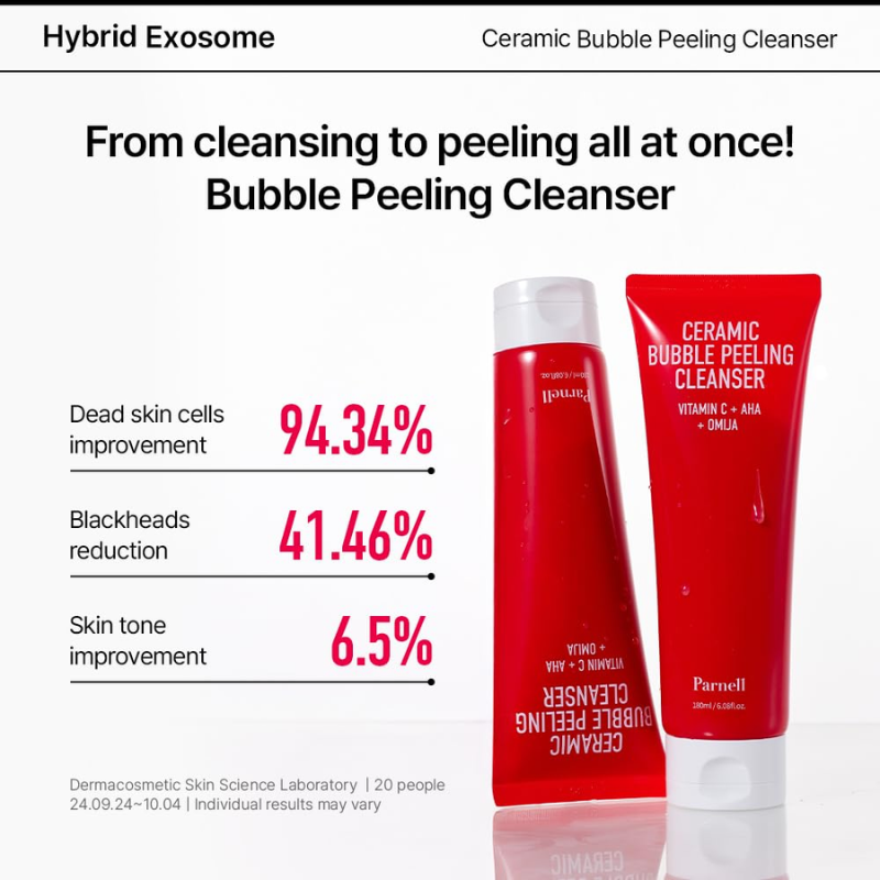 Parnell AHA Omija Ceramic Bubble Peeling Cleanser 180ml