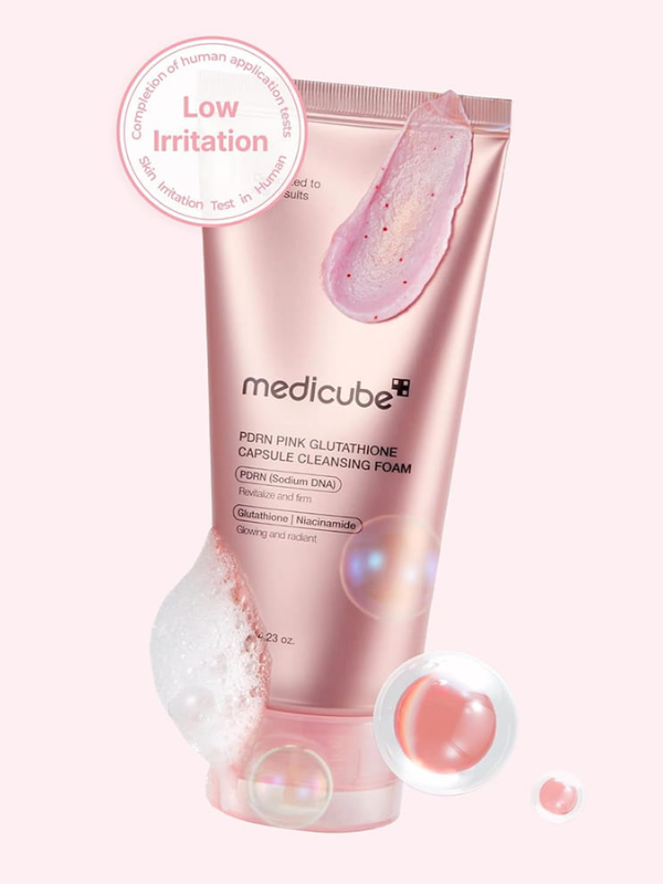 medicube PDRN Pink Glutathione Capsule Cleansing Foam 120g
