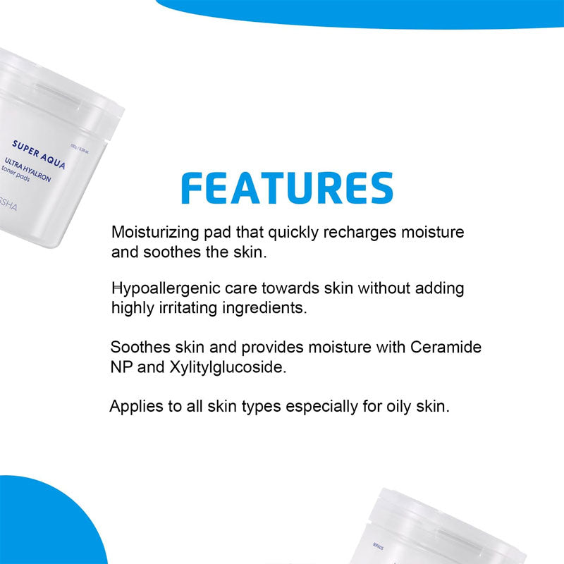 MISSHA Super Aqua Ultra Hyalron Toner Pads 180g / 90pads