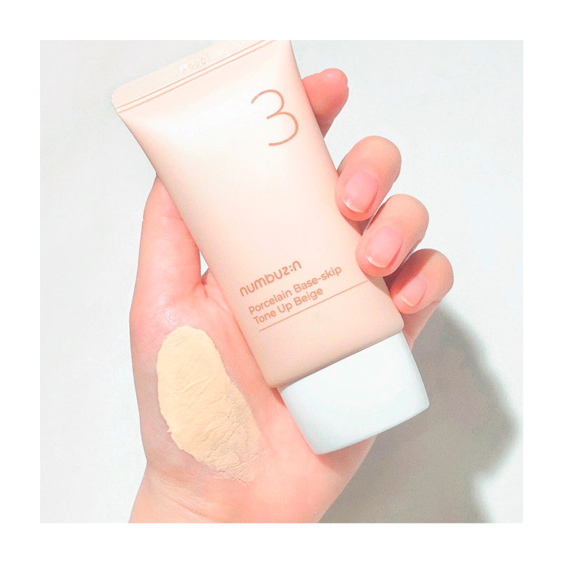 numbuzin No.3 Porcelain Base-Skip Tone Up Beige 50ml numbuzin