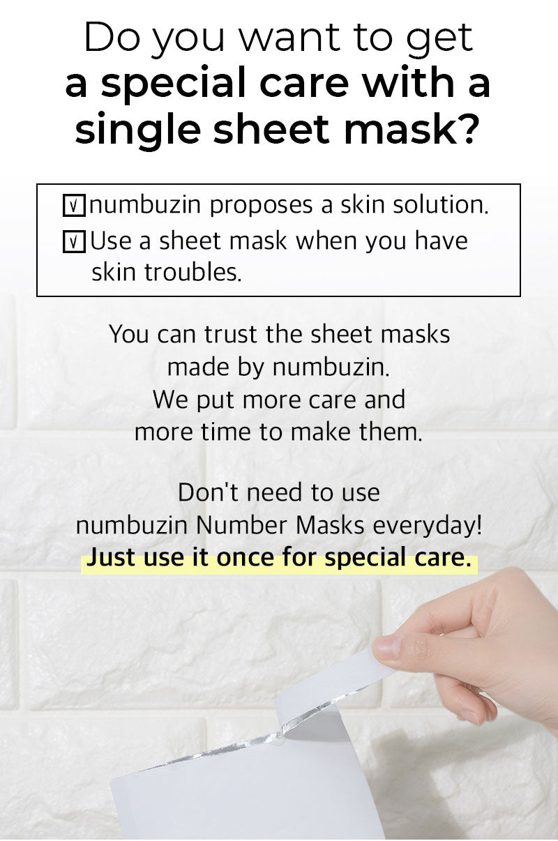 Free numbuzin No.3 Tingle-Pore Softening Sheet Mask numbuzin