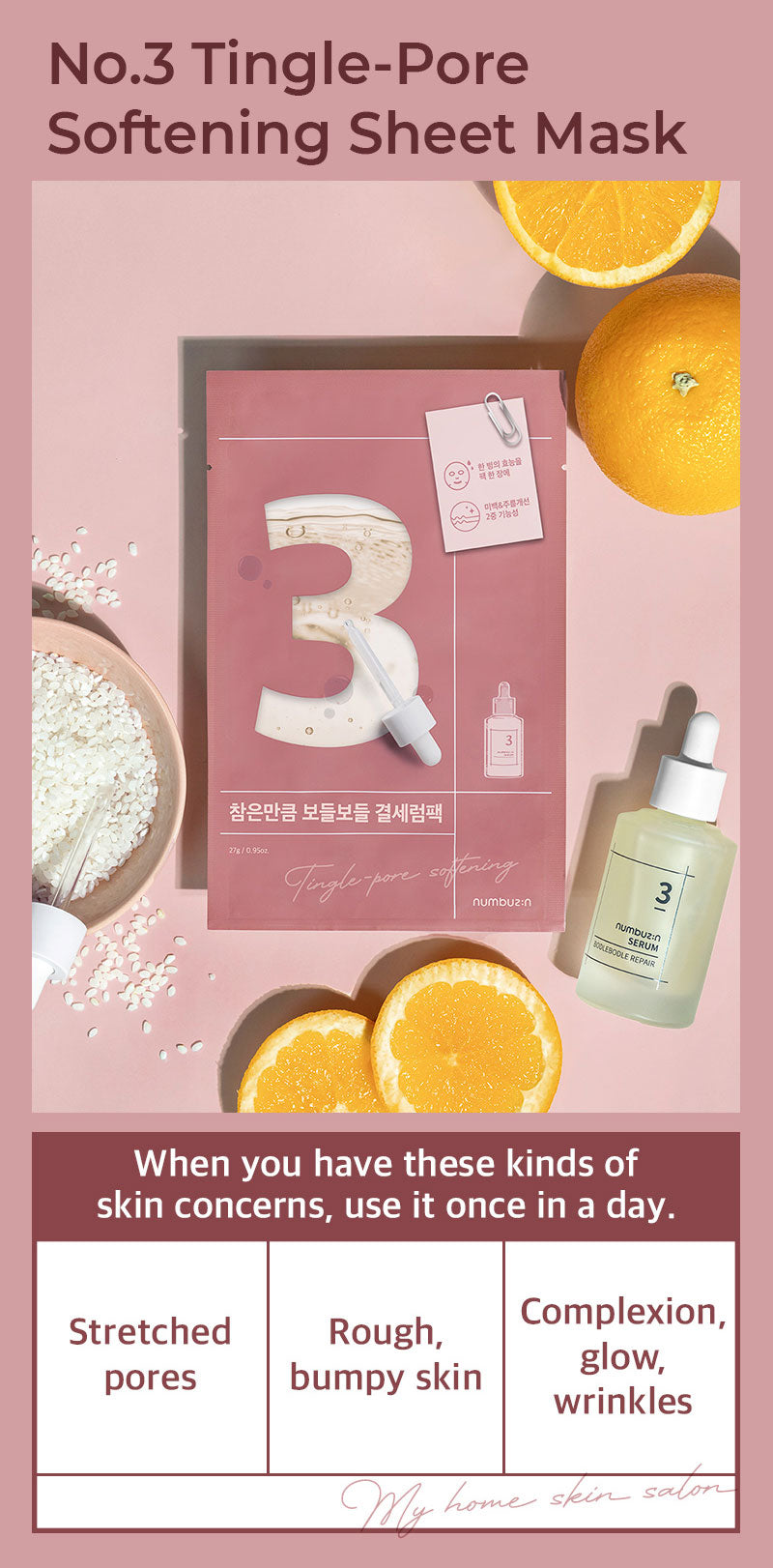 Free numbuzin No.3 Tingle-Pore Softening Sheet Mask numbuzin