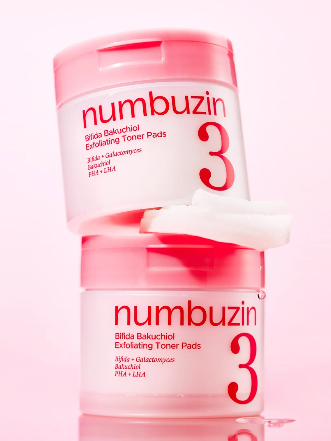 Numbuzin No.3 Bifida Bakuchiol Exfoliating Toner Pads 190ml / 70 pads - PinknBlossom