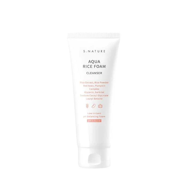 S.Nature Aqua Rice Foam Cleanser 160ml - PinknBlossom