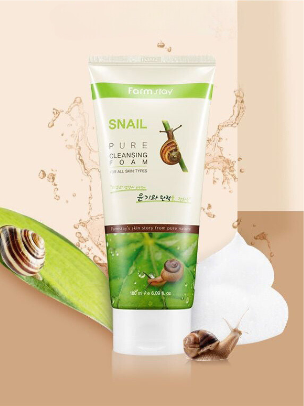 Farm stay Pure Cleansing Foam Snail 180ml Farm Stay