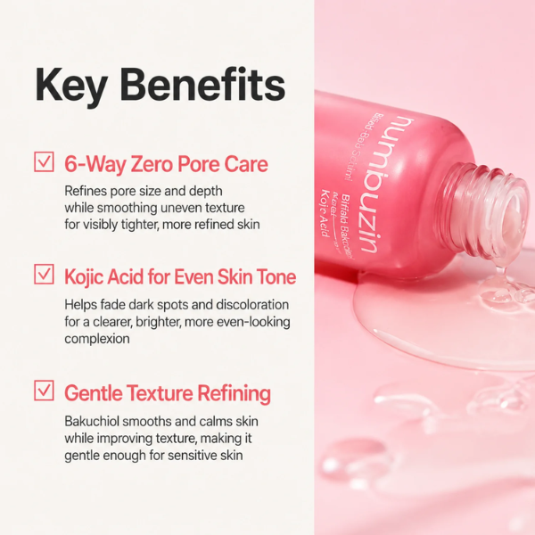 Numbuzin No.3 Bifida Bakuchiol Zero Pore Serum 30ml - PinknBlossom