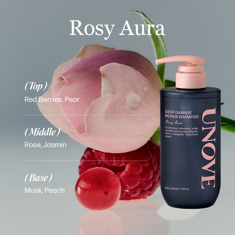 Unove Deep Damage Repair Shampoo 500ml - Rosy Aura