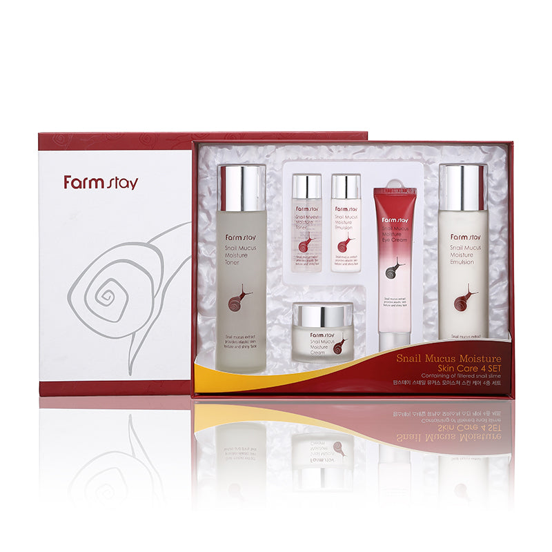 Farm-Stay-Snail-Mucus-Moisture-Skin-Care-4-Set Farm-Stay