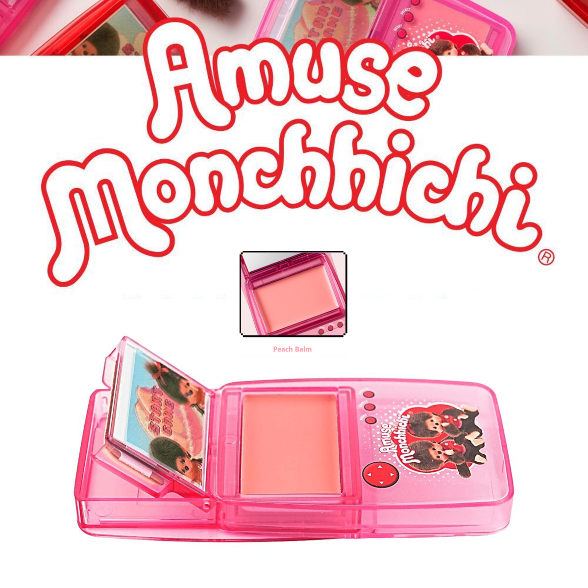 Amuse Game Station Lip & Cheek Healthy Balm [Monchhichi Limited Edition]