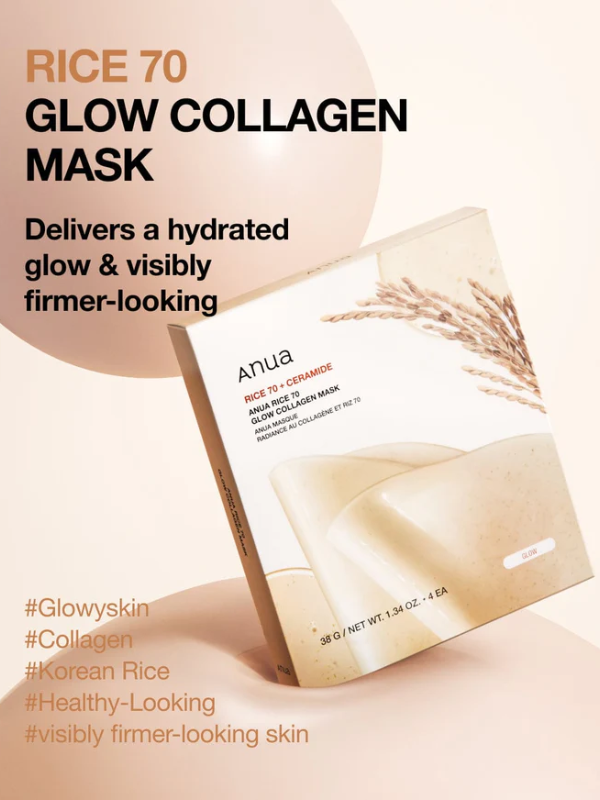 Anua Rice 70 Glow Collagen Mask 38g Anua
