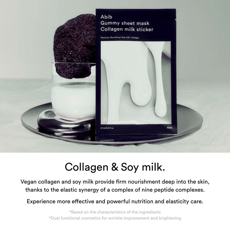 Abib Gummy Sheet Mask #Collagen Milk Sticker 27ml