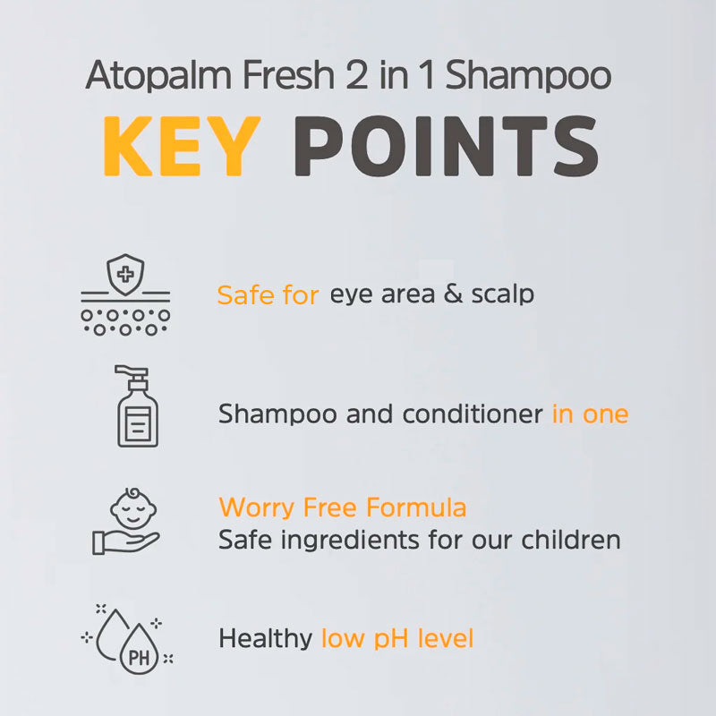 Atopalm Fresh 2 in 1 Shampoo for Kids 460ml