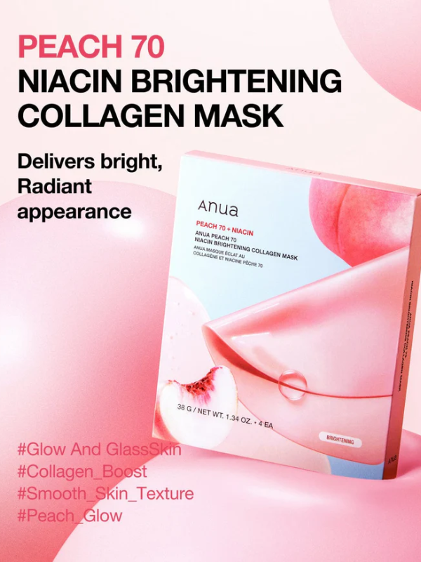 Anua Peach 70 Niacin Brightening Collagen Mask 38g Anua