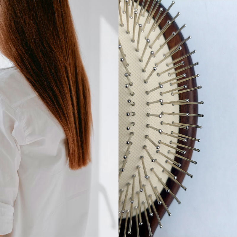 B.Adeline Steel Wooden Hair Brush B.Adeline