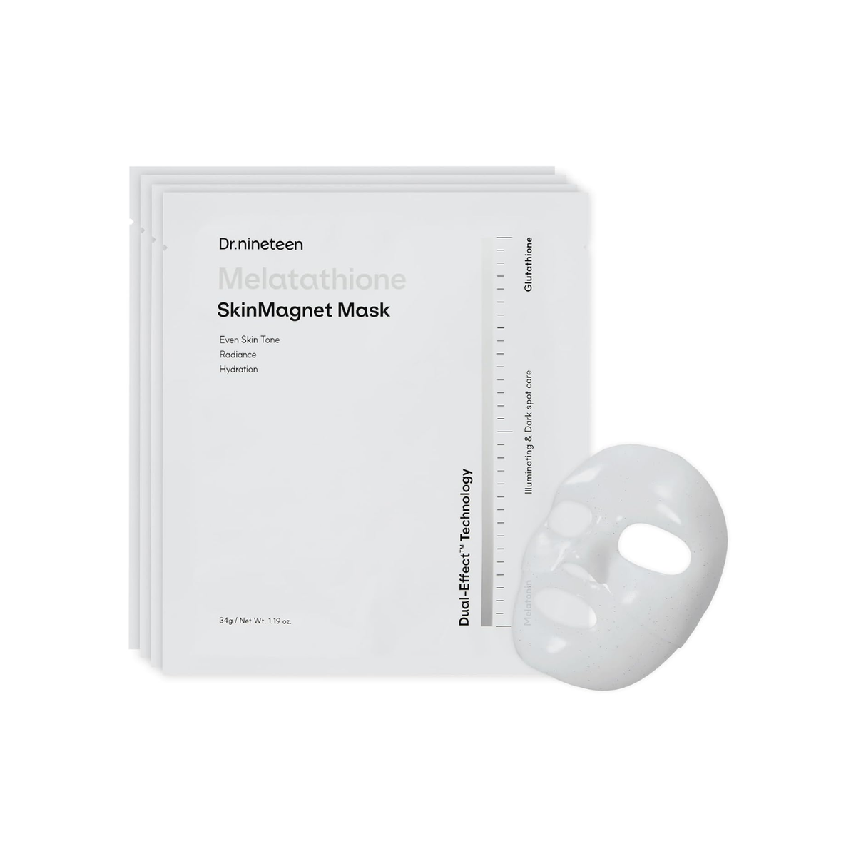 Dr.nineteen  Melatathione Skin Magnet Mask 34g - PinknBlossom