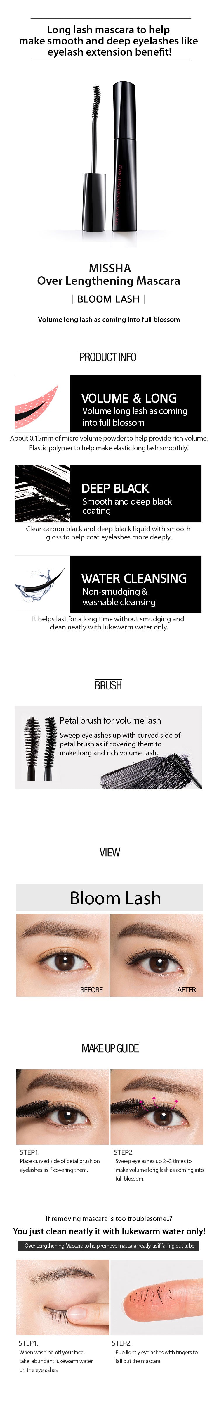 MISSHA Over Lengthening Mascara Bloom Lash MISSHA