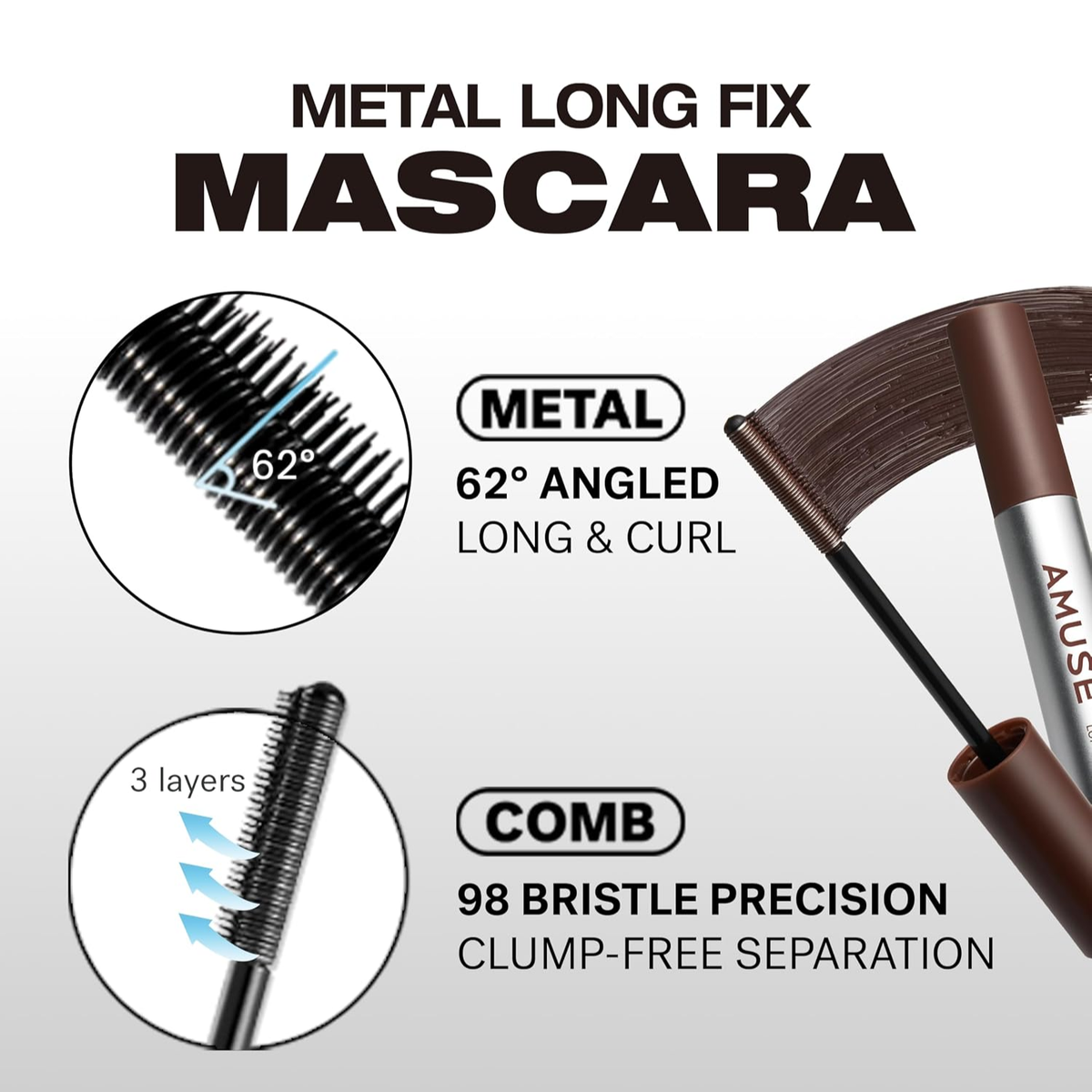 Amuse Metal Long Fix Mascara