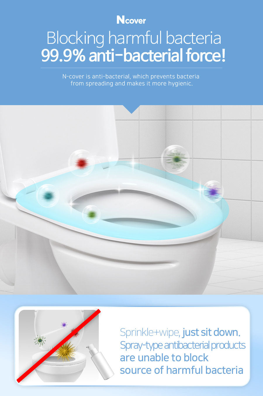 Ncover Disposable Toilet Seat Cover 7pcs Ncover