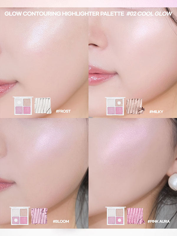 WAKEMAKE Glow Contouring Highlighter Palette 7.8g WAKEMAKE